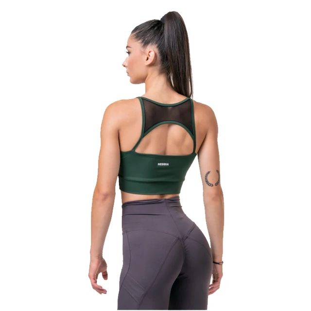 Biustonosz sportowy Nebbia Classic Hero 579 - Ciemny zielony