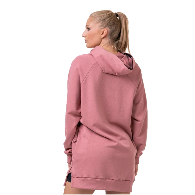 Długa bluza damska z kapturem Nebbia Everyday Hero 580 - Marron 5