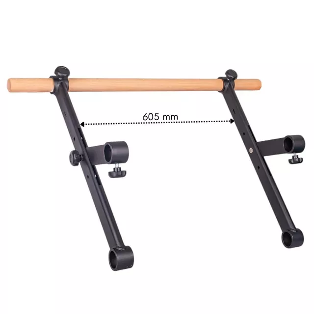 Drążek do podciągania inSPORTline Wootaline ∙ długość 80 cm ∙ nośność 150 kg ∙ drewno bukowe/stal