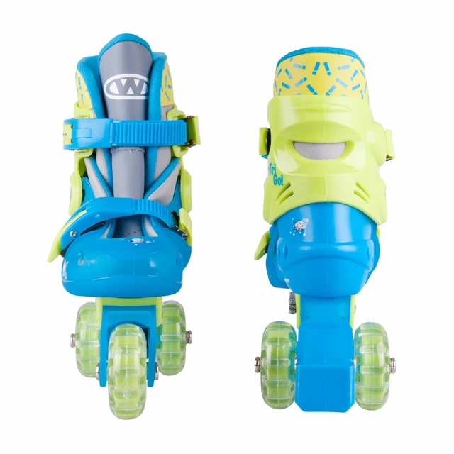 Rolki trójkołowe / wrotki 2w1 WORKER TriGo LED ∙ tryb in-line/tri-skate ∙ kółka z podświetleniem LED ∙ max 60 kg - Niebieski