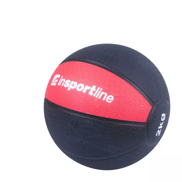 Piłka lekarska MB63 ∙ inSPORTline ∙ 2 kg ∙ powłoka antypoślizgowa ∙ kompaktowy rozmiar
