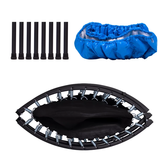 Trampolina składana inSPORTline dla dzieci 122 cm ∙ wys. 30 cm ∙ obciążenie 100 kg ∙ 8 nóg stabilnych ∙ rama antykorozyjna
