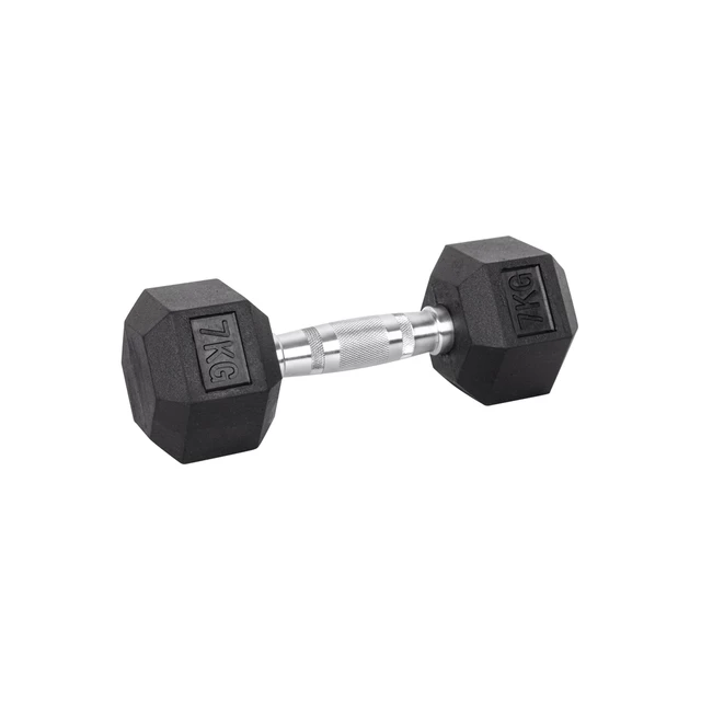 Hantle sześciokątne inSPORTline Hexsteel 2-40 kg ∙ antypoślizgowe uchwyty ∙ gumowana powłoka