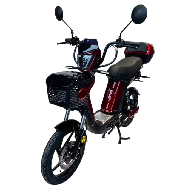 Skuter elektryczny W-TEC E-Greta II 12Ah 18" ∙ silnik 350 W ∙ zasięg do 50 km ∙ nośność 120 kg ∙ akumulator 15 Ah - Niebieski - Czerwony