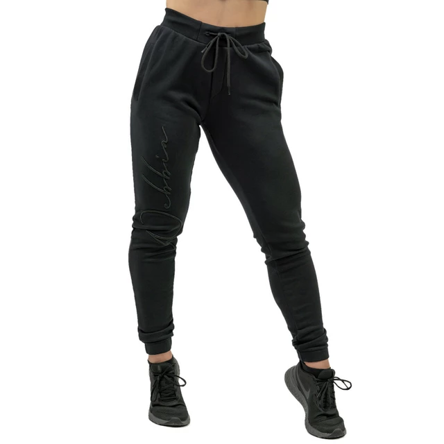 Damskie luźne spodnie dresowe Nebbia INTENSE Signature 846 - Czarny - Czarny