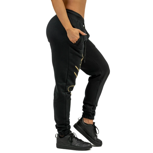 Damskie luźne spodnie dresowe Nebbia INTENSE Signature 846 - Czarny