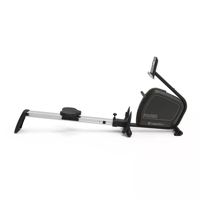 Wioślarz magnetyczny inSPORTline RW60 ∙ składany ∙ program HRC ∙ 16 stopni obciążenia ∙ Bluetooth ∙ aplikacje treningowe - Czarny