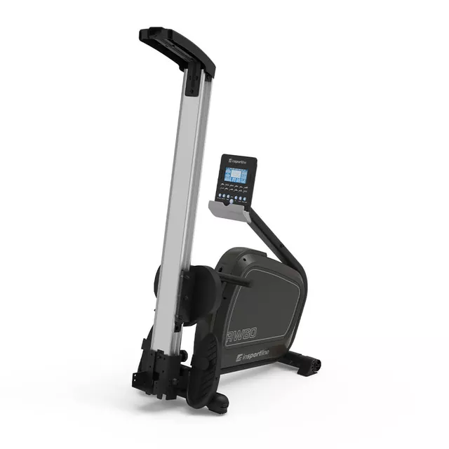Wioślarz magnetyczny inSPORTline RW60 ∙ składany ∙ program HRC ∙ 16 stopni obciążenia ∙ Bluetooth ∙ aplikacje treningowe - Czarny