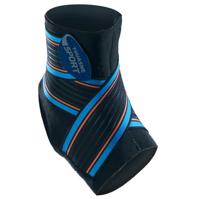 Kompresyjna orteza stawu skokowego Thuasne ∙ Strapping Ankle Support ∙ neopren perforowany ∙ anatomiczna konstrukcja ∙ sportowa stabilizacja - Czarny - Czarny