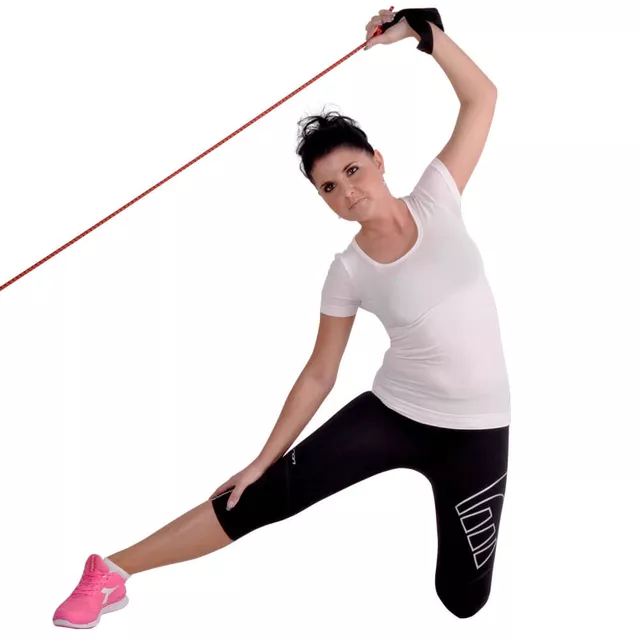 Gumowy ekspander do ćwiczeń inSPORTline Morpo ∙ 200 cm długości ∙ opór 2,6 kg ∙ uchwyty + karabińczyk