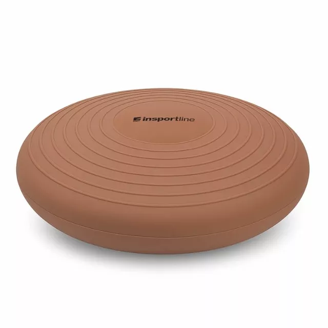 Poduszka do ćwiczeń / balansująca równowagi inSPORTline Bumy BC450 ∙ średnica 45 cm ∙ grubość 8 cm ∙ nośność 400 kg ∙ stabilna PCV - mus mokka - mus mokka