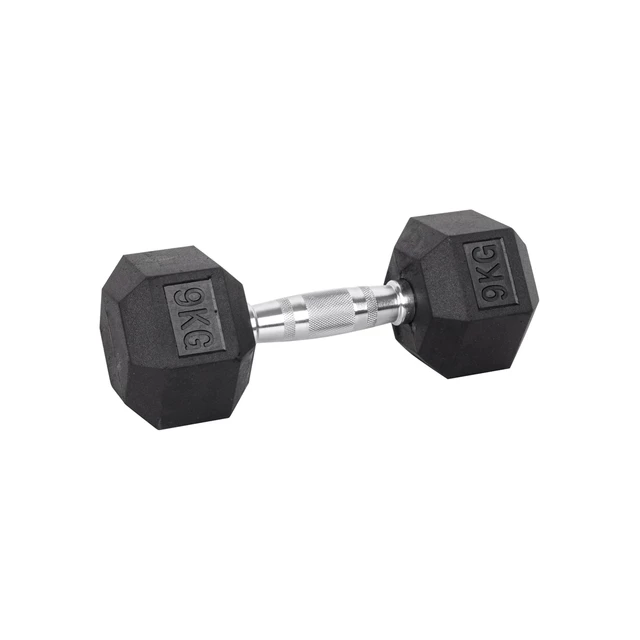 Hantle sześciokątne inSPORTline Hexsteel 2-40 kg ∙ antypoślizgowe uchwyty ∙ gumowana powłoka