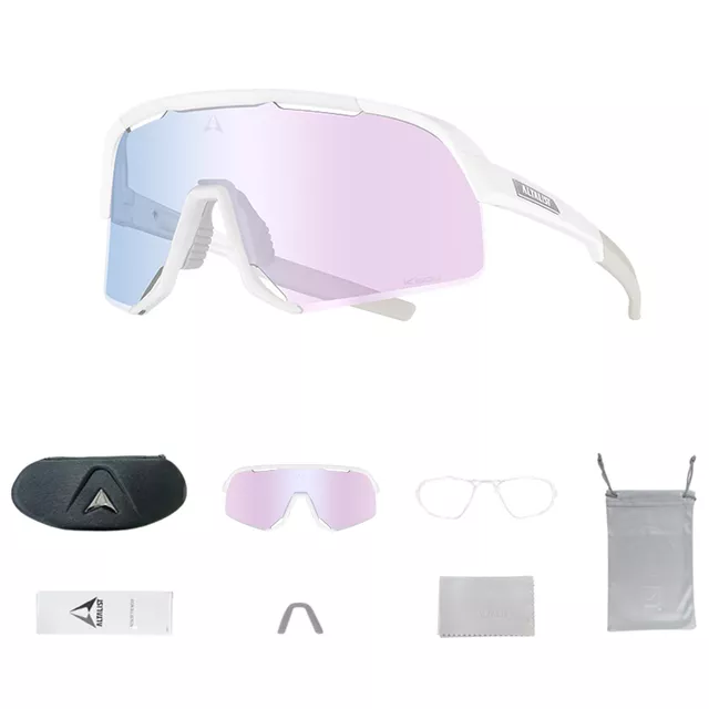 Fotochromowe sportowe okulary przeciwsłoneczne Altalist Kisou PXC - czarny z czerwonymi okularami