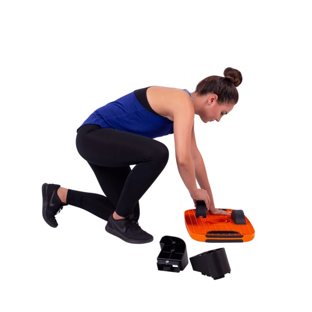 Wielofunkcyjny step do aerobiku inSPORTline Multifun ∙ z platformą balansu ∙ 3,6 kg ∙ antypoślizgowy ∙ stabilne nóżki ∙ nośność 200 kg