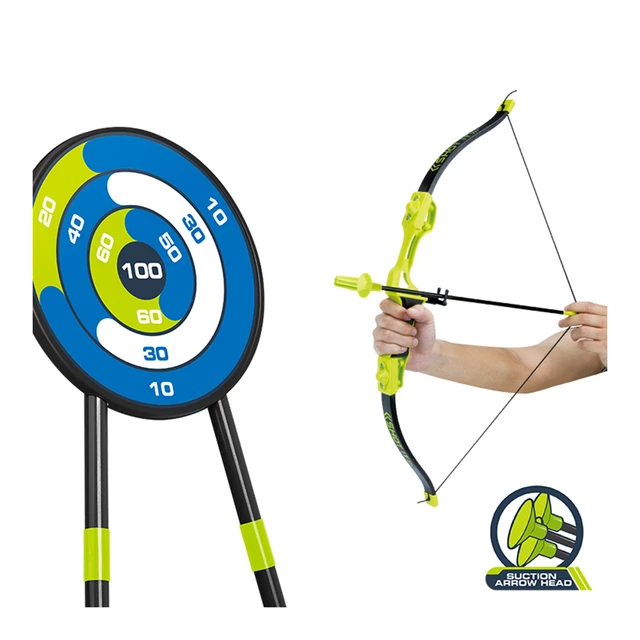 Zestaw łuczniczy inSPORTline BAS250T ∙ dla najmłodszych ∙ strzały antyurazowe ∙ tarcza indoor/outdoor ∙ kołczan karabińczyk ∙ nauka precyzji