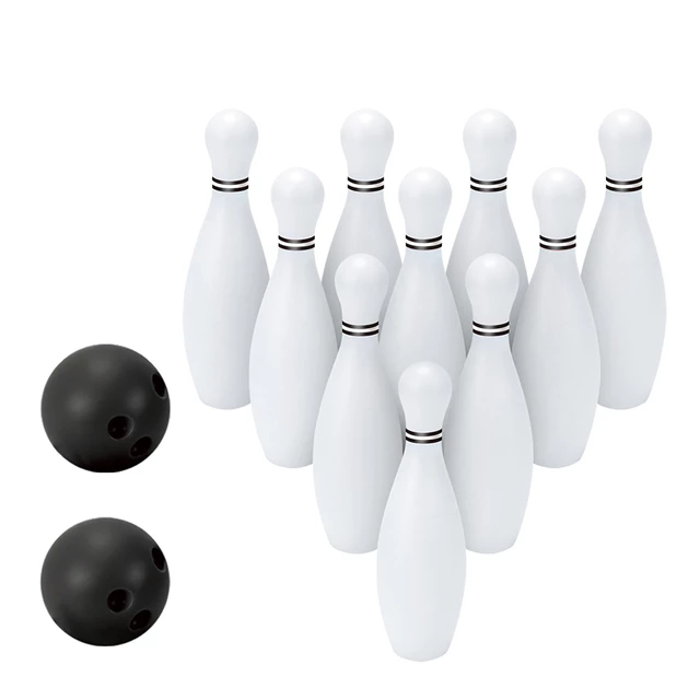 Dziecięcy zestaw  do kręgli / bowlingowy inSPORTline BWS100 ∙ 10 kręgli ∙ 2 piłki ø10 cm ∙ do gry wewnątrz/na zewnątrz ∙ koszyk transportowy