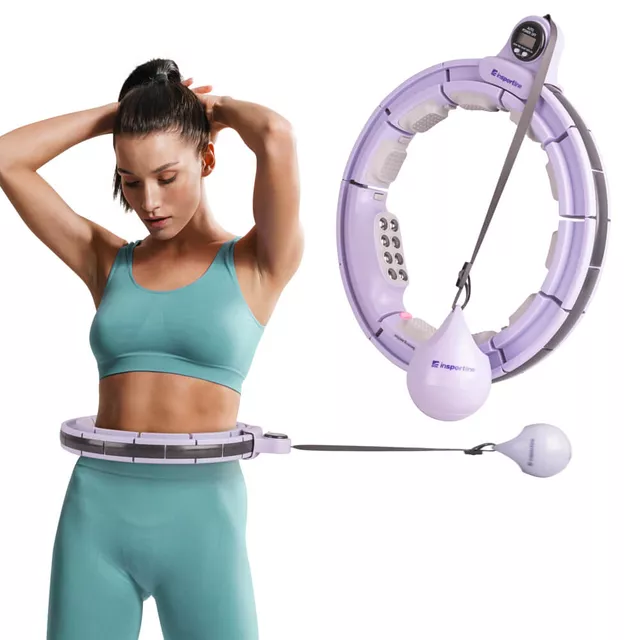 Hula-hop z obciążeniem inSPORTline Weight Hoop Pro ∙ 69-105 cm ∙ regulowany pasek ∙ magnesy