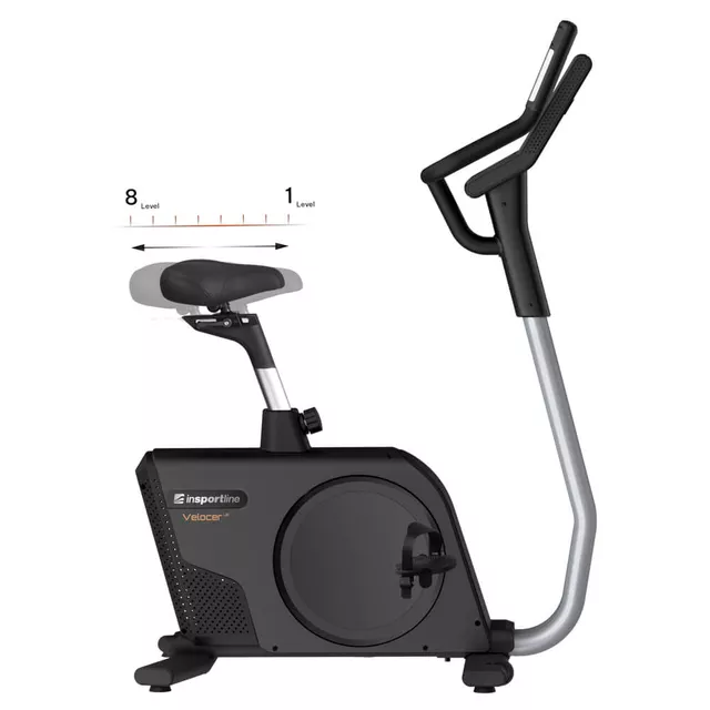 Profesjonalny rower treningowy inSPORTline Velocer UB ∙ ekran TFT LCD 10,1" ∙ nośność 150 kg ∙ 24 programy ∙ elektromagnetyczny ∙ aplikacje mobilne