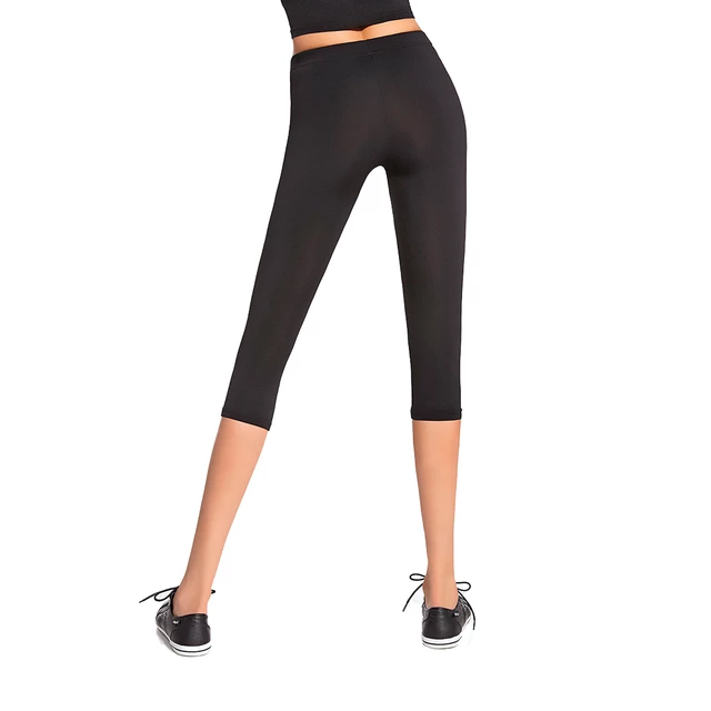 Damskie sportowe legginsy 3/4 BAS BLACK Forcefit 70 - Czarny