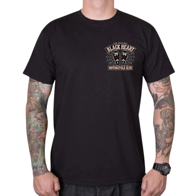 Koszulka motocyklowa T-shirt BLACK HEART Coffin - Czarny