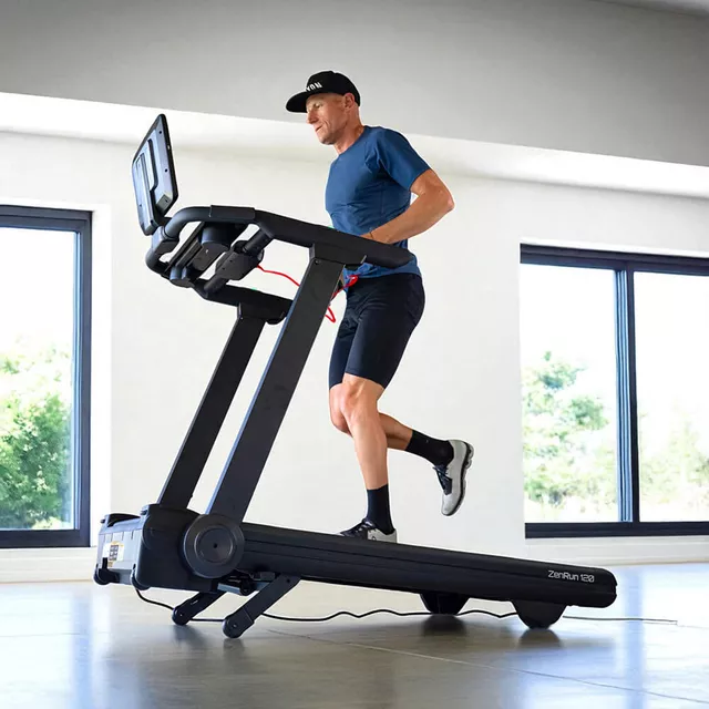 Profesjonalna bieżnia elektryczna składana inSPORTline ZenRun 120 ∙ obrotowy ekran dotykowy 15,6" ∙ 22 km/h ∙ menu PL ∙ nośność 150 kg ∙ Bluetooth