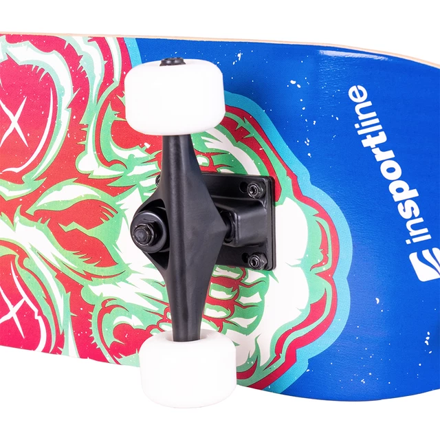 Deskorolka inSPORTline Mindblower 31" ∙ 7-warstwowy deck z klonu ∙ trucki aluminiowe ∙ koła 52 mm ∙ łożyska ABEC 7 chrome ∙ nośność 150 kg