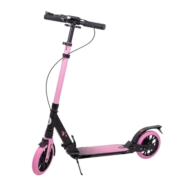 Hulajnoga miejska inSPORTline Discoleta ∙ koła 200 mm ∙ amortyzacja przód/tył ∙ hamulec tarczowy + nożny ∙ 6,5 kg ∙ nośność 100 kg - Niebieski - Różowy
