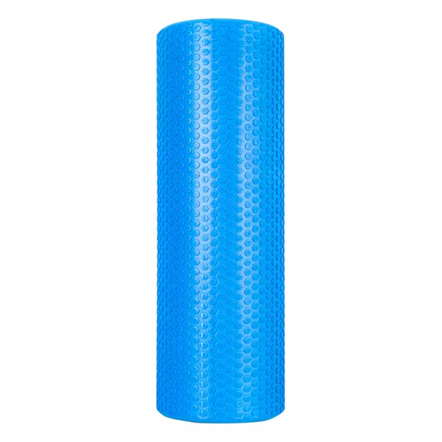 Stabilny wałek do jogi inSPORTline Evar ∙ pianka EVA ∙ długość 60 cm ∙ średnia twardość - Niebieski