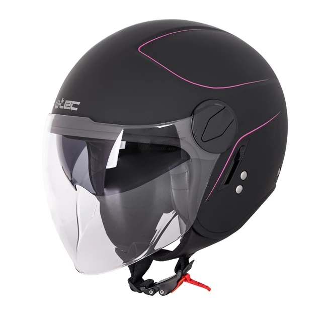 Kask otwarty ma motor, skuter z blendą W-TEC Vernante - Black Matt - Rosanero