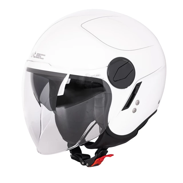 Kask otwarty ma motor, skuter z blendą W-TEC Vernante - Black Matt - Błyszczący biały