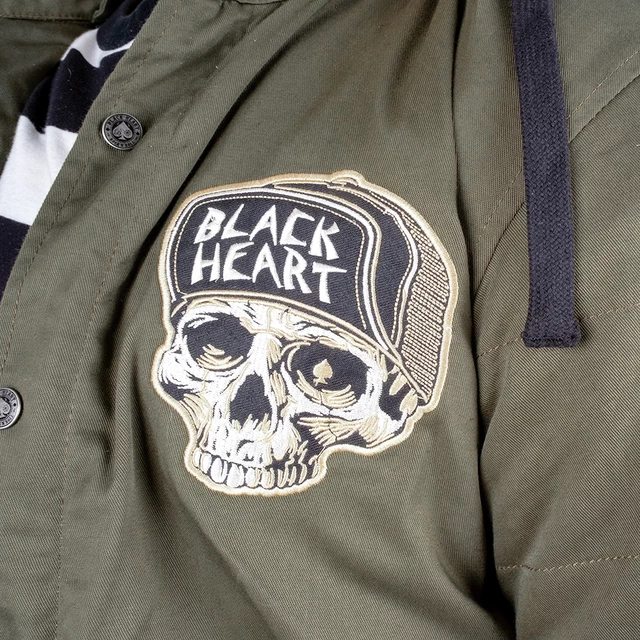 Męska kurtka motocyklowa z aramidem W-TEC Black Heart Hat Skull Jacket - Garage Built