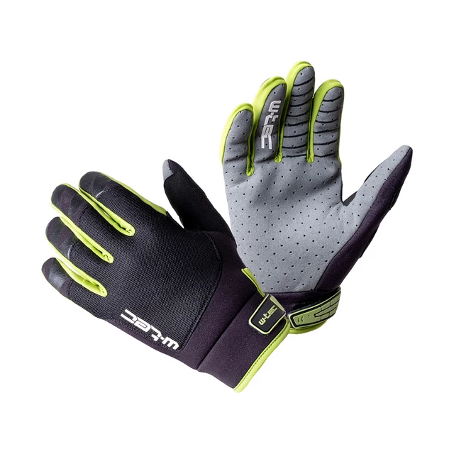 Dziecięce rękawice motocrossowe W-TEC Matosinos Kids - Niebieski - Fluo Green