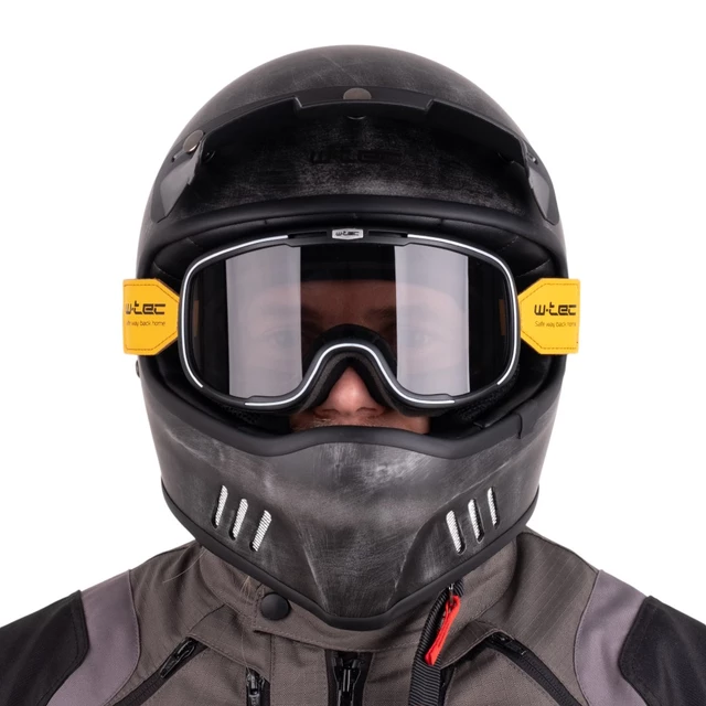 Kask motocyklowy motocross W-TEC Retron - Zardzewiały Szary
