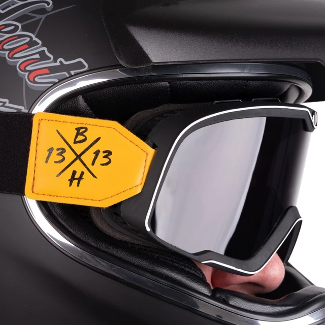 Gogle motocyklowe w stylu vintage retro W-TEC Black Heart Dalhart
