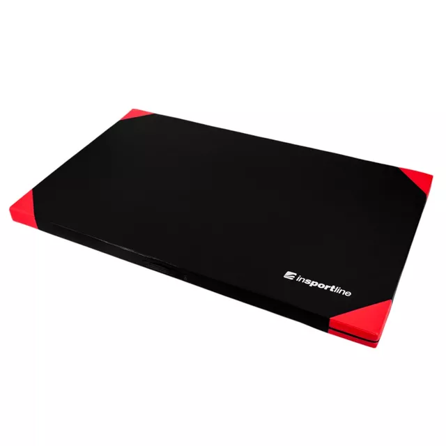 Materac gimnastyczny inSPORTline Munakor T60 ∙ mata do ćwiczeń ∙ grubość 10 cm ∙ waga 18,3 kg ∙ PVC z pianką PU ∙ antypoślizgowy - Czarny