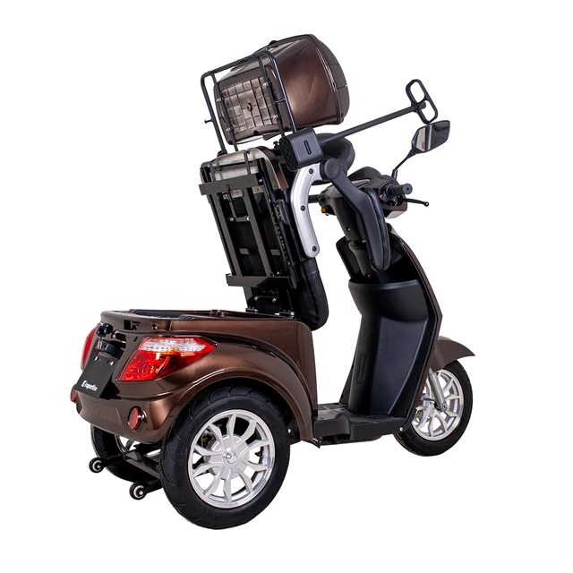 Skuter elektryczny trójkołowy inSPORTline Zorica  ∙ napęd 1000 W ∙ 3 tryby prędkości ∙ zasięg 45 km - Bordowy