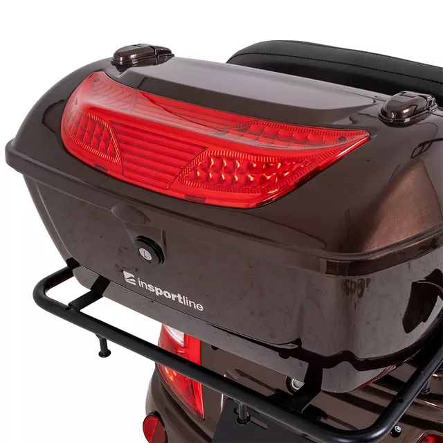 Skuter elektryczny trójkołowy inSPORTline Zorica  ∙ napęd 1000 W ∙ 3 tryby prędkości ∙ zasięg 45 km - Bordowy