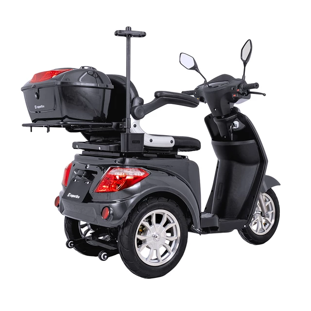 Skuter elektryczny trójkołowy inSPORTline Zorica  ∙ napęd 1000 W ∙ 3 tryby prędkości ∙ zasięg 45 km - Bordowy