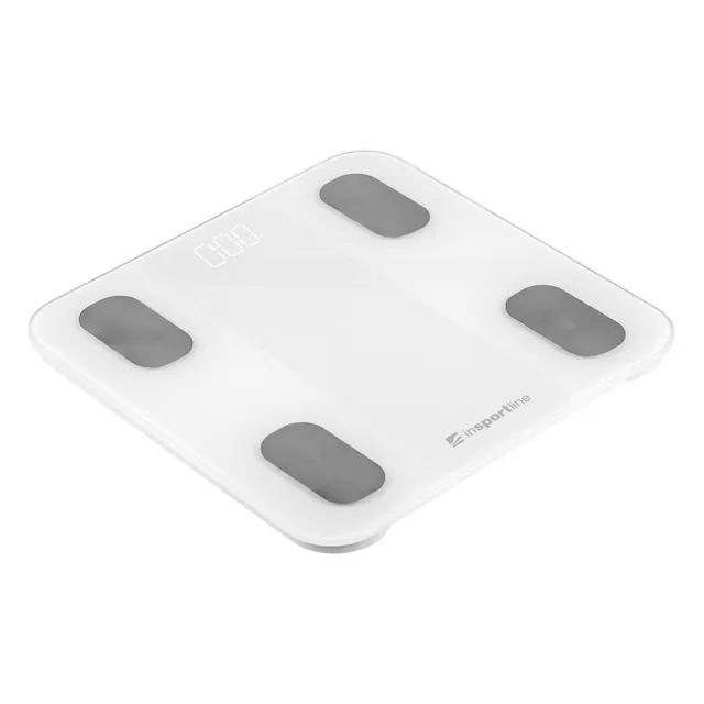 Inteligentna waga łazienkowa inSPORTline Syncale 20 ∙ smart ∙ 14 wartości ciała ∙ bluetooth ∙ fitdays ∙ nośność 180 kg ∙ szkło hartowane