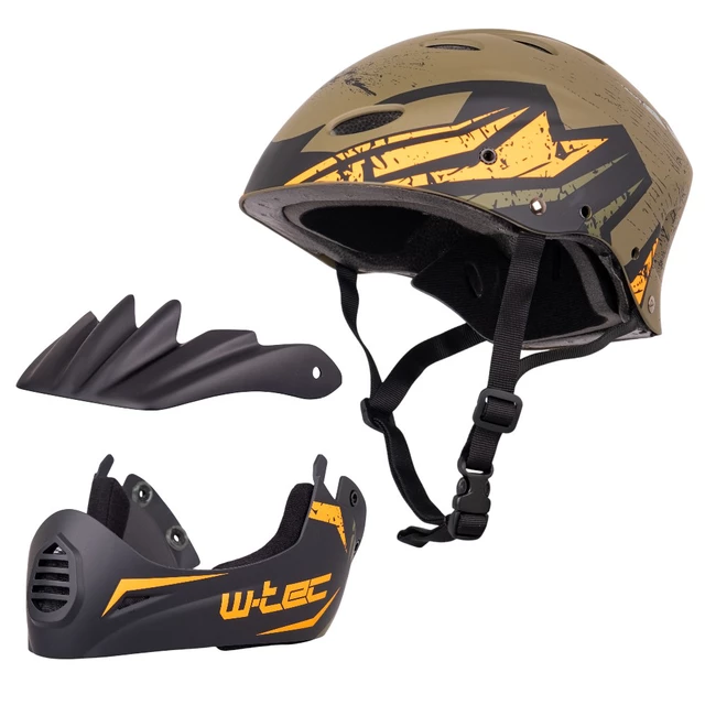 Kask downhill na rower motor enduro zjazdowy W-TEC Campanero Matt Green