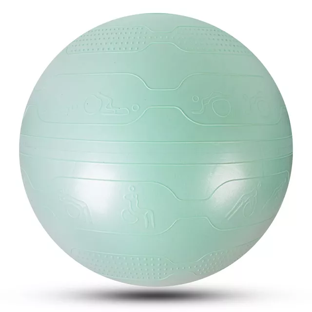 Piłka gimnastyczna inSPORTline Stretch Ball 75 cm ∙ z podstawą BallBase ∙ wypustki masujące ∙ piktogramy ćwiczeń ∙ nośność 200 kg - Czarny