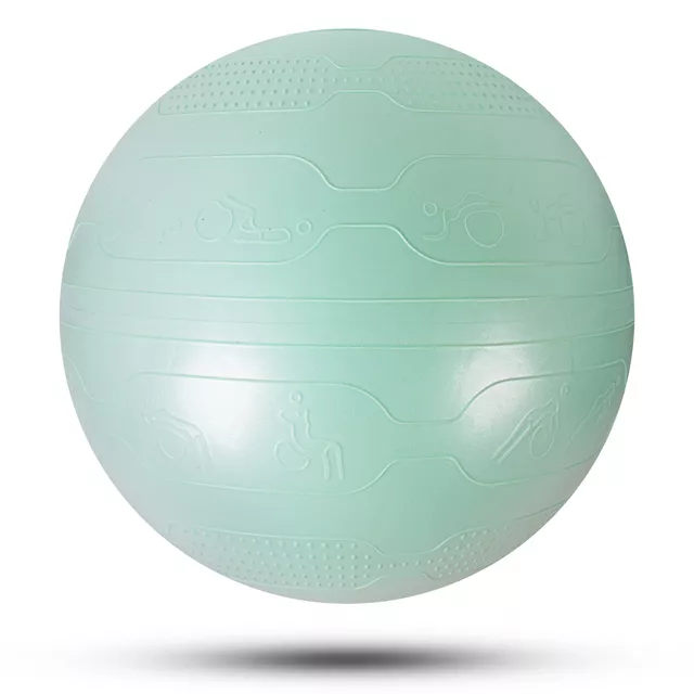 Piłka gimnastyczna inSPORTline Stretch Ball 65 cm ∙ z podstawą BallBase ∙ wypustki masujące ∙ nośność 200 kg ∙ piktogramy ćwiczeń - Czarny
