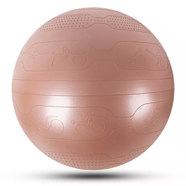 Piłka gimnastyczna inSPORTline Stretch Ball 75 cm ∙ z podstawą BallBase ∙ wypustki masujące ∙ piktogramy ćwiczeń ∙ nośność 200 kg - Czarny