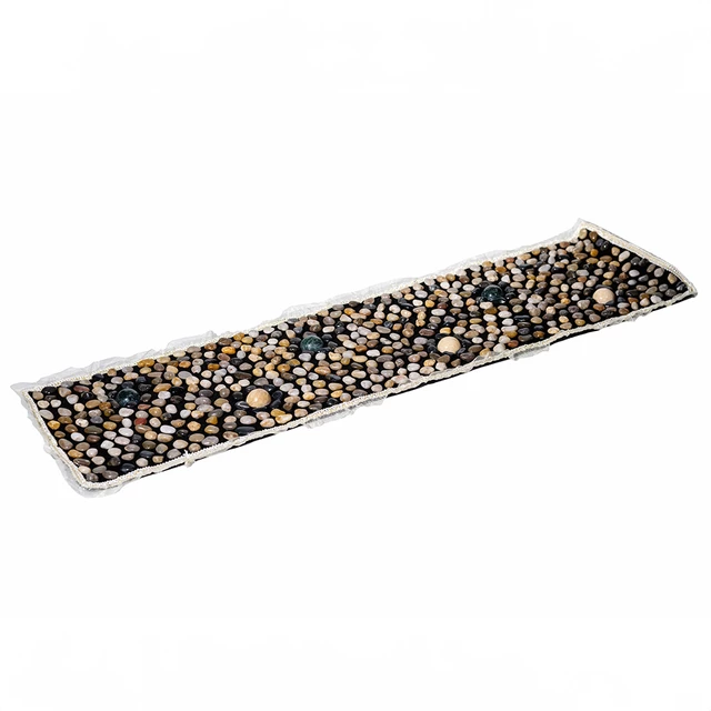 Mata do masażu stóp inSPORTline Butwal 148 × 40 cm ∙ naturalne kamyki relaksacyjne ∙ refleksologia + akupresura