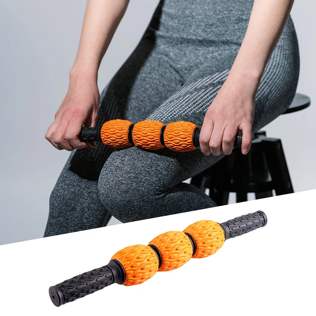 Roller do masażu inSPORTline Vareta ∙ wałek 36 cm ∙ 3 twarde rolki ∙ masaż pleców i nóg ∙ regeneracja