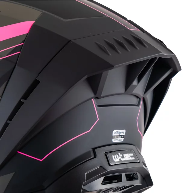 Kask motocyklowy W-TEC Voltik Shockrose ∙ blenda przeciwsłoneczna ∙ system wentylacji ∙ wyjmowana wyściółka - Różowy