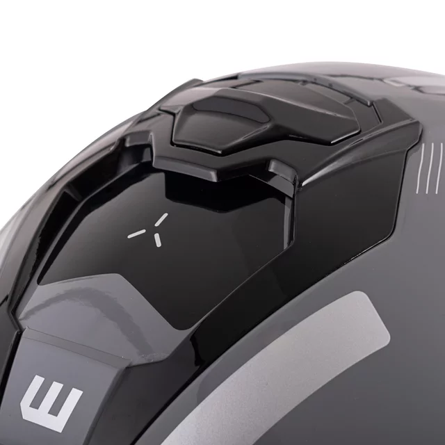 Kask motocyklowy szczękowy W-TEC Zoroz P/J ∙ wizjer pinlock ∙ osłona przeciwsłoneczna ∙ wentylacja - Błyszczący trójkolorowy