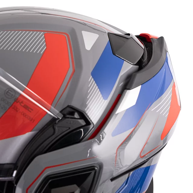 Kask motocyklowy szczękowy W-TEC Zoroz P/J ∙ wizjer pinlock ∙ osłona przeciwsłoneczna ∙ wentylacja - Błyszczący trójkolorowy
