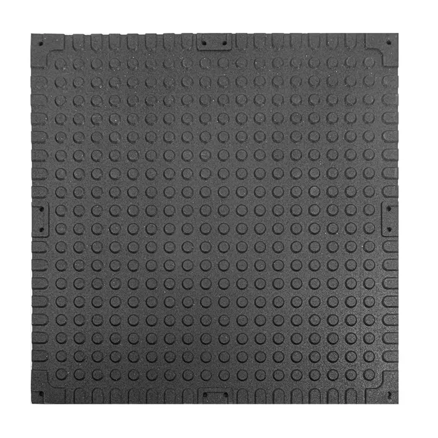 Mata ochronna / podłoga inSPORTline Luxteko Waffle 100x100x2 cm ∙ pod ciężki sprzęt siłowy ∙ struktura waffle ∙ amortyzacja uderzeń ∙ wodoodporna - drewno