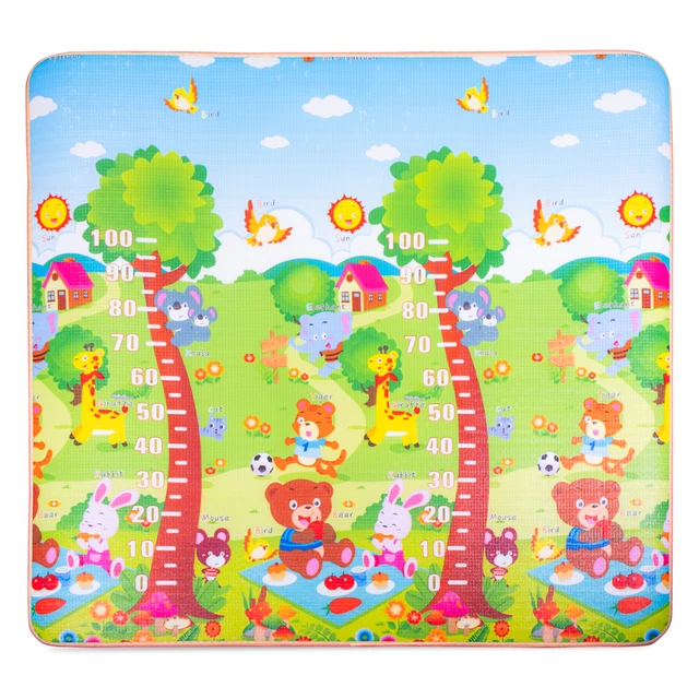 Zwijana mata dziecięca inSPORTline Lhotino 200x180x1,5 cm ∙ dwustronna ∙ pianka EPE ∙ antypoślizgowa ∙ z motywem ∙ bezpieczna EN 71 - Puzzle/Morze